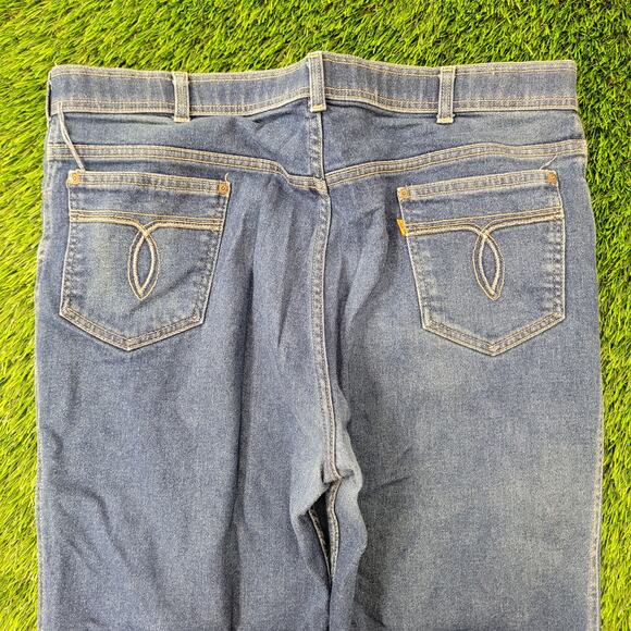 Vintage LEVIS With-A-Skosh Jeans 38x30 Dark-Wash Whiskered - Picture 13 of 16